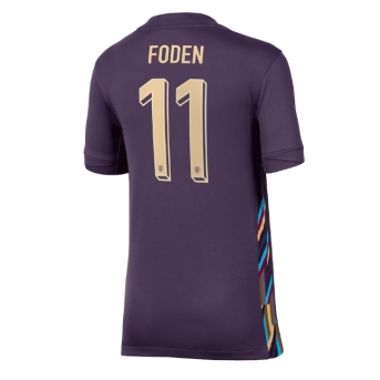 Inghilterra Phil Foden #11 Maglia Gara Trasferta Repliche Europei 2024 Donna